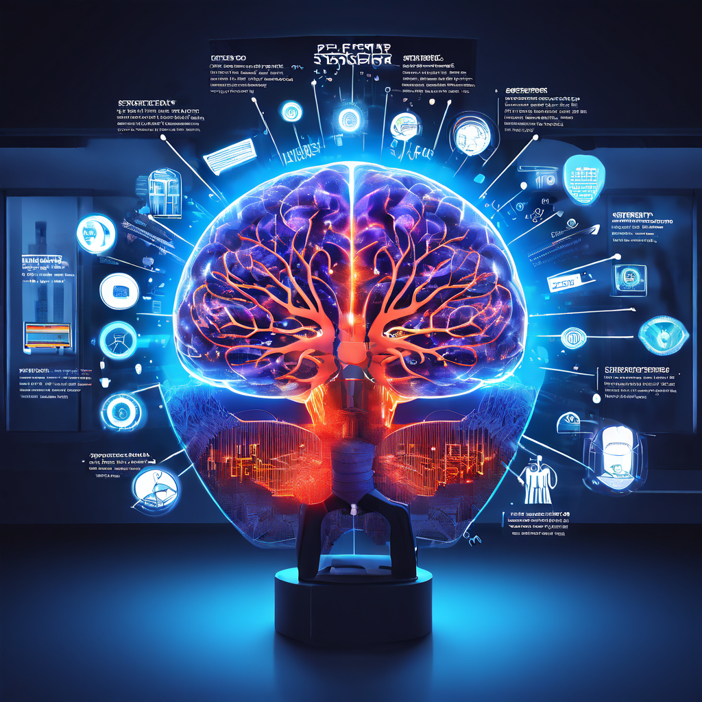 클릭을 유도하는 온라인 콘텐츠의 심리적 메커니즘을 분석한 개념도로, 눈에 띄는 제목과 썸네일 위에 인간 두뇌의 구조 다이어그램이 중첩되어 표현되어 있습니다.